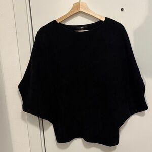 Uniqlo Women's Black Poncho Shrug